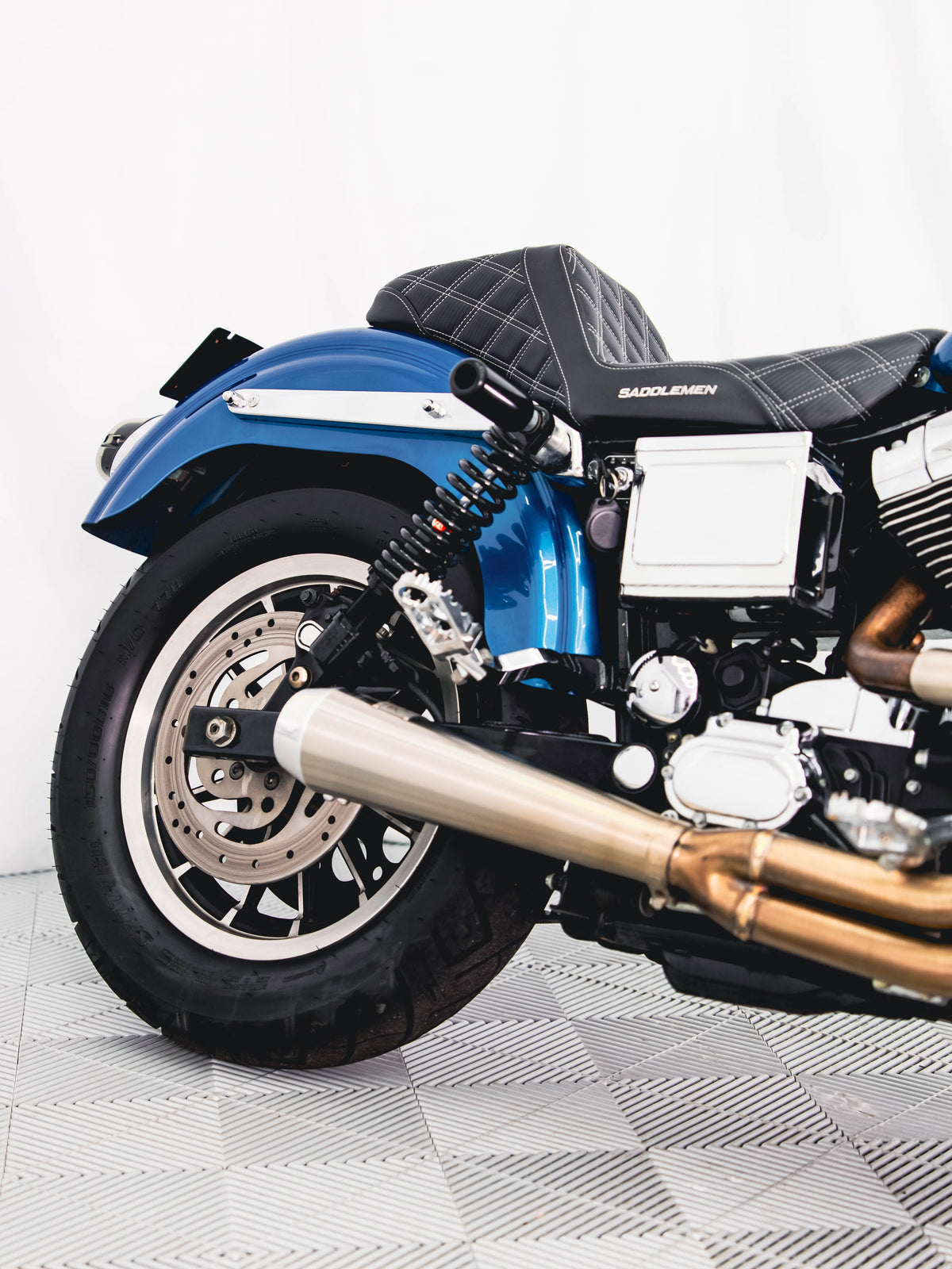 2005 FXDL CHOPPER BLUE PEARL 7K MILES