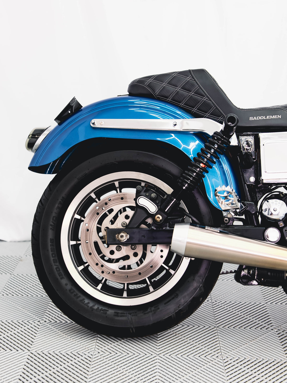 2005 FXDL CHOPPER BLUE PEARL 7K MILES