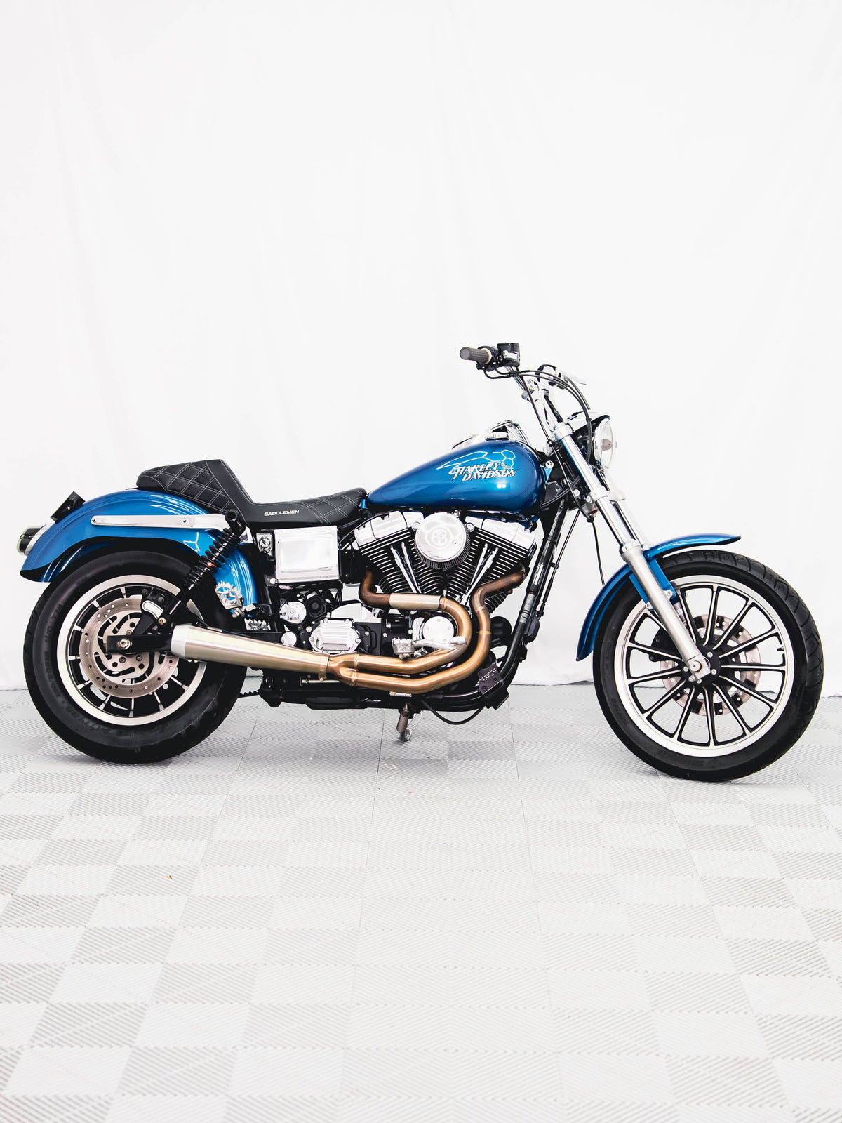 2005 FXDL CHOPPER BLUE PEARL 7K MILES